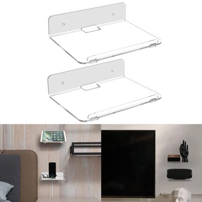 Storage Rack Acrylic Shelf Clear Wall Mounted Thick Transparent Floating Display Stick Bathroom Kitchen Ledges Organizer