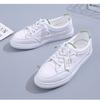 2025 Sommer vielseitige beliebte kleine weiße Damenschuhe Frühling und Sommer neue lässige flache Grundplatten-Schuhe ins Sportschuhe weiß