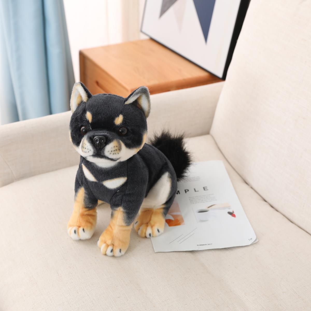 Cute Simulated Shiba Inu Doll Half Kachai Doll Baby Cognition Plush Toy Dog Sleeping Small Throw Pillow Gift 20cm (0.08kg)