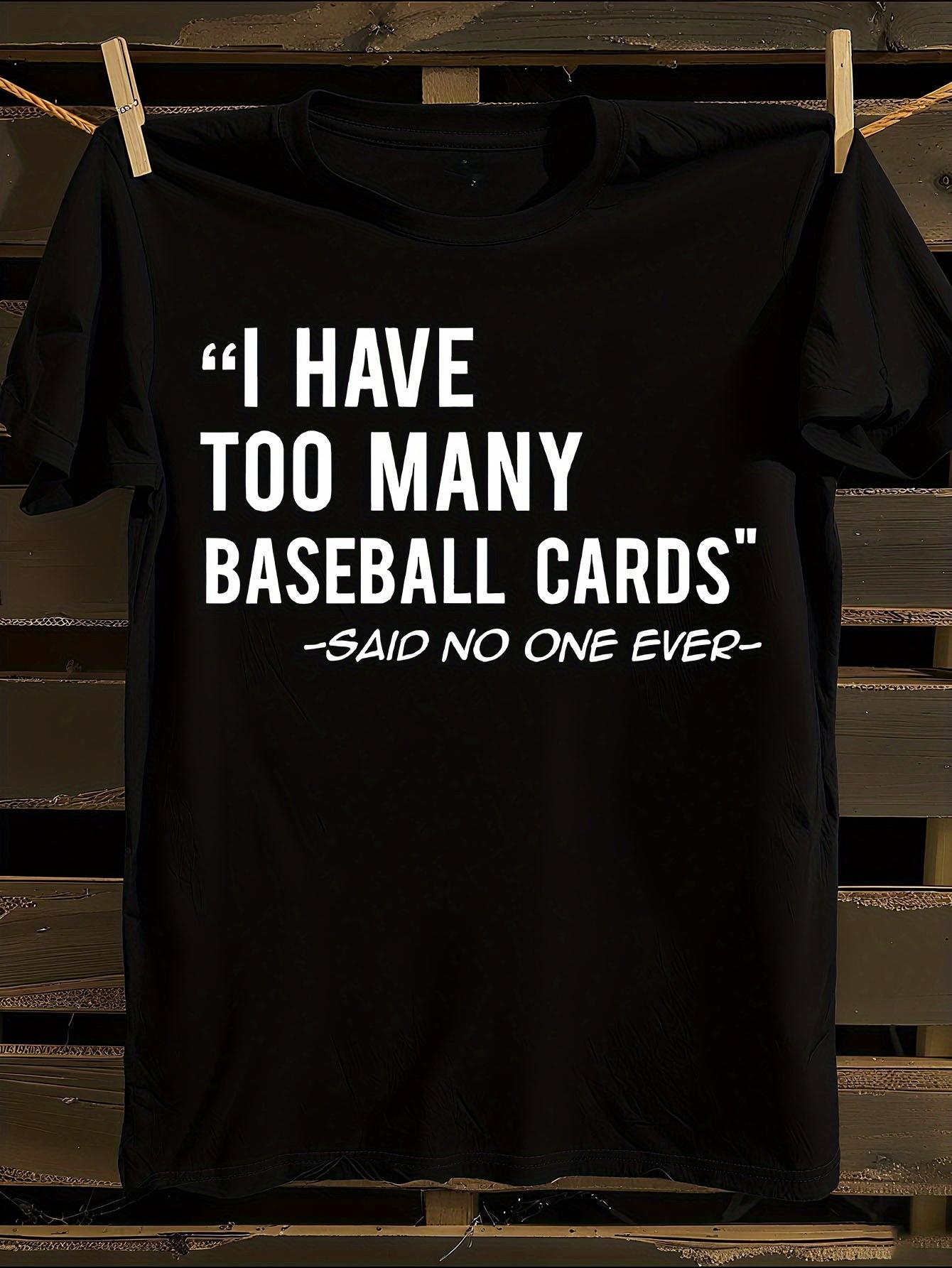 s Funny Baseball Cards Collector T-shirt S