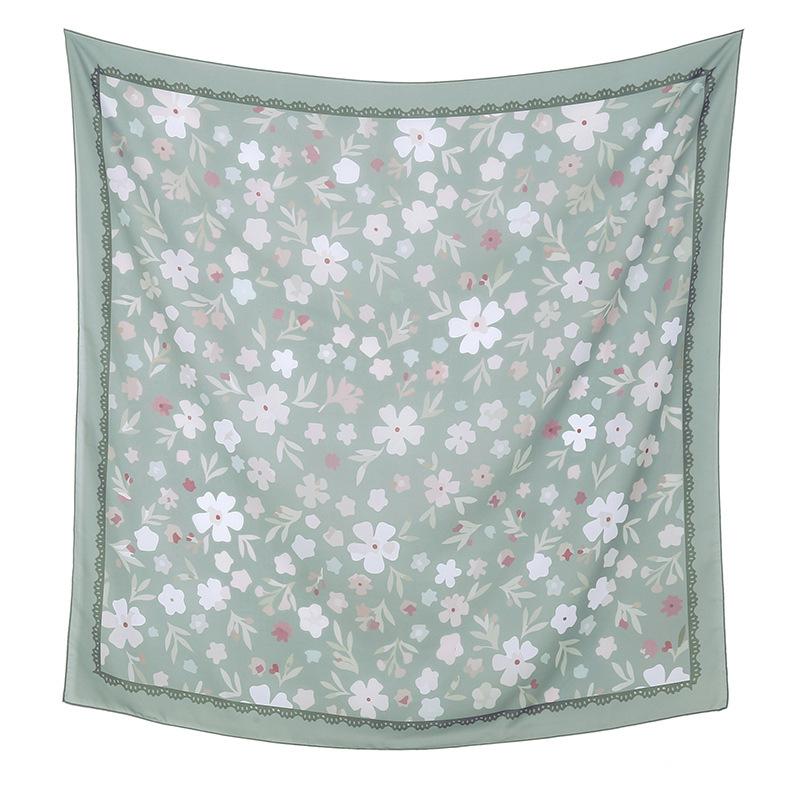 Autumn and winter hot-selling new floral printing large-size square scarf women's popular Malay women's headscarf
