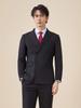 Men's Autumn/Winter Double-Breasted Suit Set - Professional Business Attire for Hotel Managers