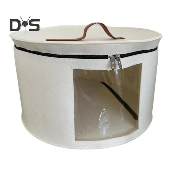 Organizér na uložení klobouku kbelík Průhledný design Zapínání na zip Velkokapacitní organizér na kovbojský klobouk Pouzdro s rukojetí