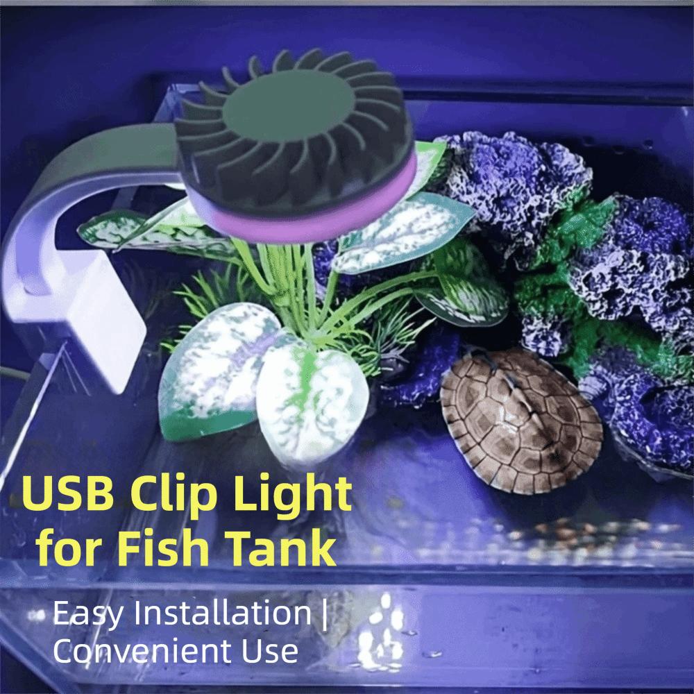 High Brightness LED Fish Tank Light USB Charging Fish Clip Light Aquatic Plant Lighting