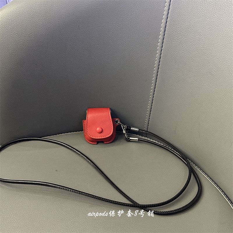 Minimalist Retro Leather Earphone Case for Apple Wireless Bluetooth AirPods Pro1 Generation 2 Generation 3 Generation Protective Case Buggy Bag