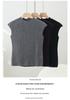 Women's Slim Fit Knit Round Neck Vest – 60 Count Fine Spun Wool Blend, Short Sleeve, Lightweight Summer Layer