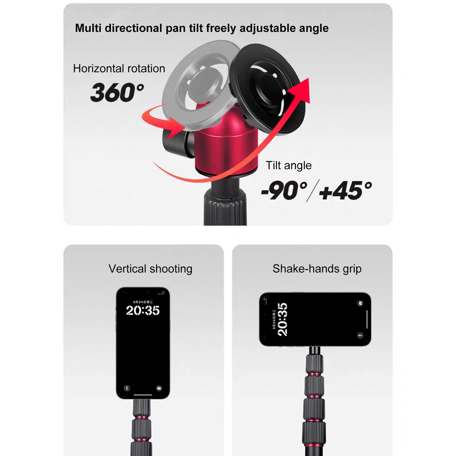 

Golf Tripod Magnetic Phone Holder Golf Selfie Stick Tripod Ground Mount to Record Golf Swing Adjustable Golf Swing