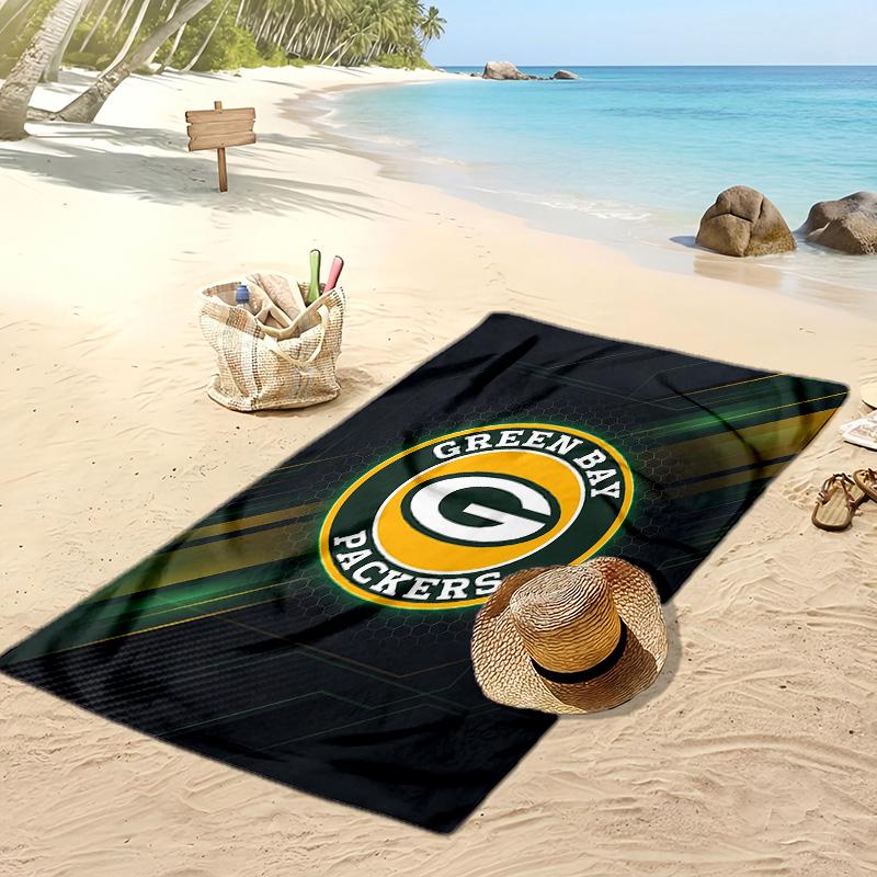 Asciugamano da Spiaggia Stampa Green Bay Packers Morbido Portatile Asciugatura Rapida?Asciugamano Asciutto Per Piscina Vacanza Estiva Sport all'Aperto