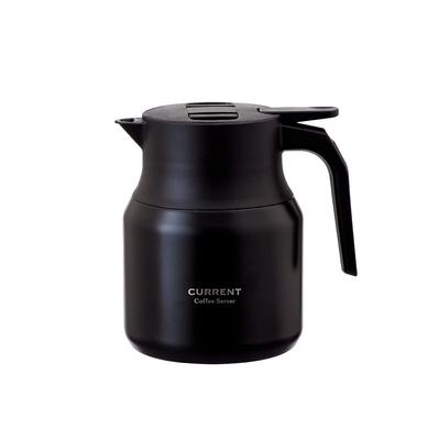Atlas Coffee Server, unzerbrechliche Thermoskanne, Thermoskanne aus Edelstahl, Demontage und Reinigung, Wasserdurchflusseinstellung, Schwarz, 0,85 l, ACS-805BK