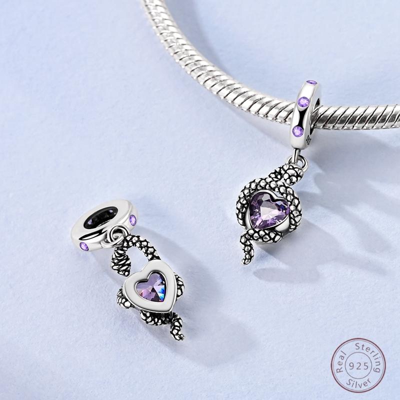 New Arrival Charm Beads Small Snake Copper Pendant 3Mm Diy Party Christmas Exquisite Jewelry Making Gift