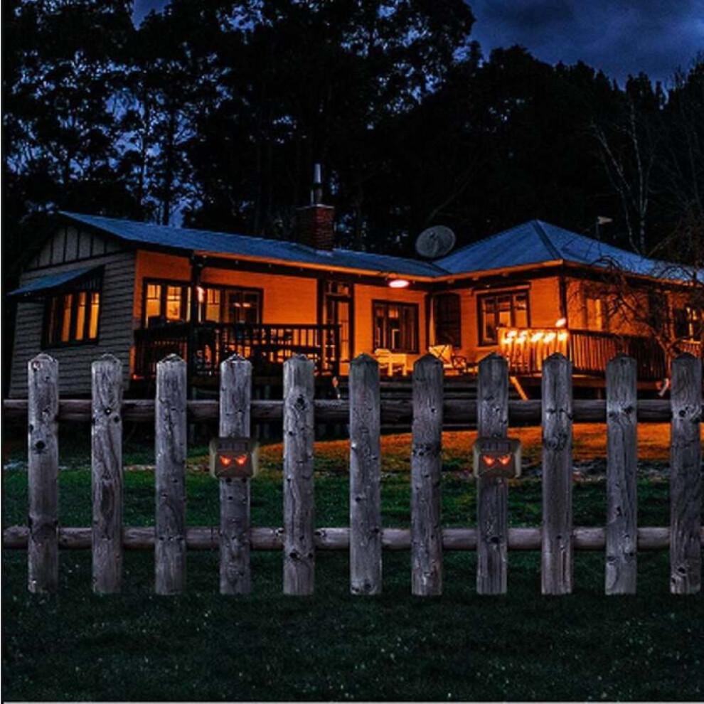 Nighttime Animal Repellent System, Solar Powered Predator Eyes Deterrent with Red LED Flashing Lights, Animal Deterrent for Yard Farm Garden Coop,