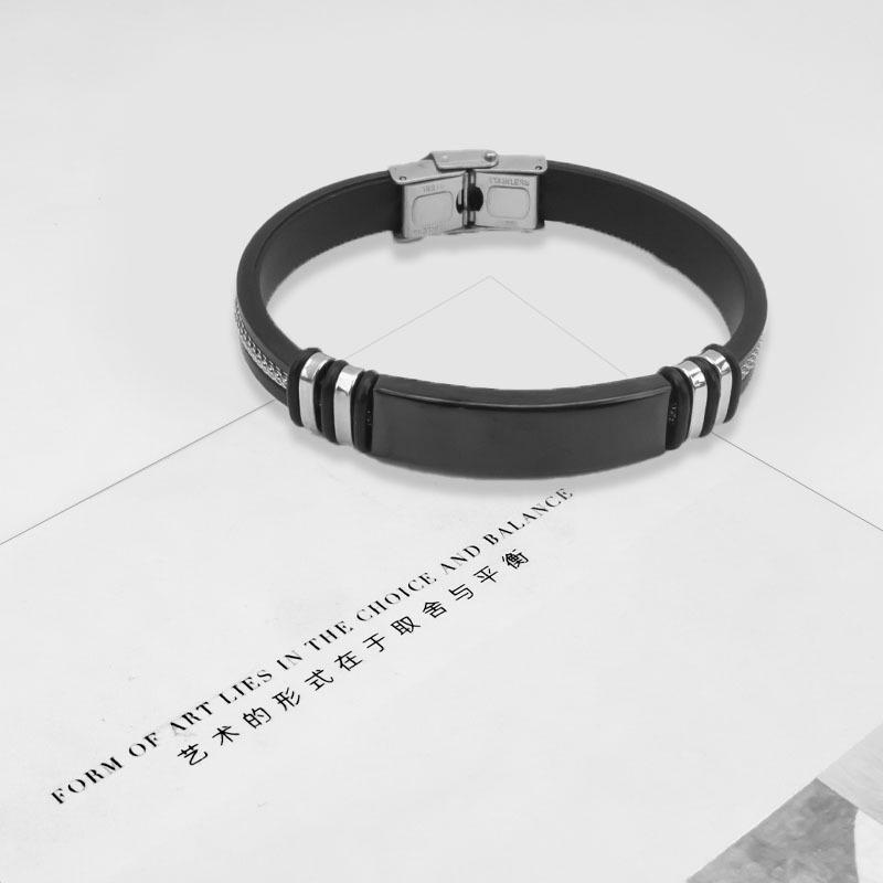Punk Hip Hop Men's DIY Custom Stainless Steel Bracelet