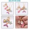 Lovely Peach Heart Charm Neck Chain Long Chain Pendant Necklace Drop Oil Choker