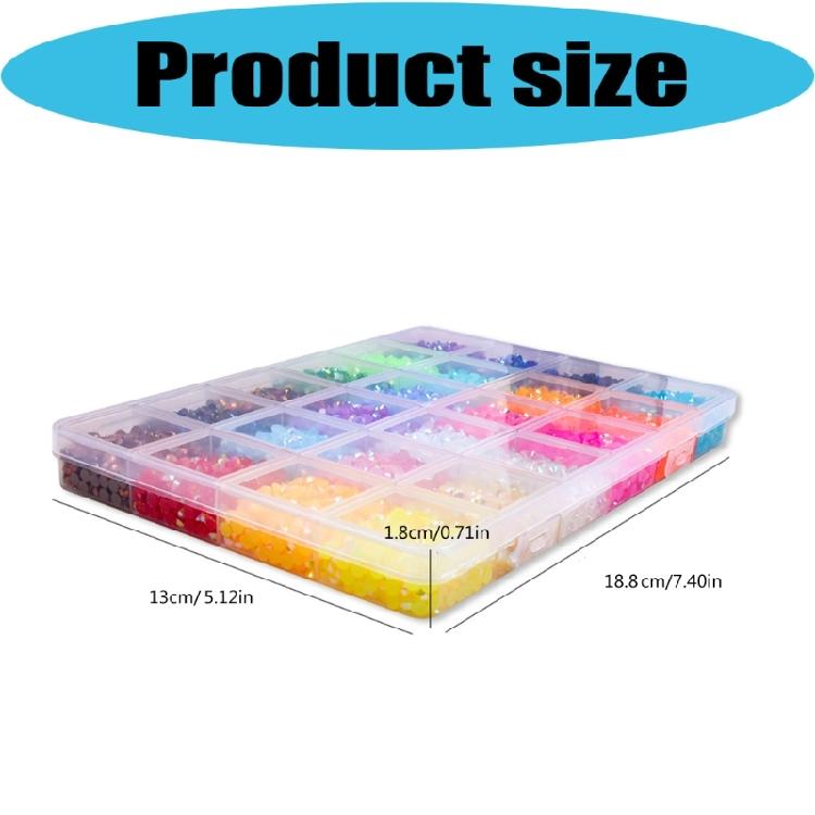 Electroplated Resin Rhinestones In 15 Section Case Ideal For Nails And Jewelry Decoration