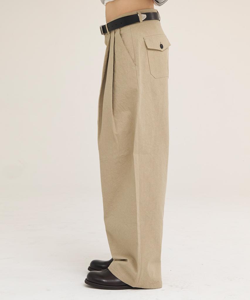 Akesi Harrison Wide Chino Pants_Washed Beige