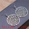 Mandala Pattern Drop Earrings Dangle Drop Earrings For Women Jewelry Making Wholesale