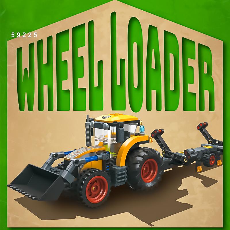 City Series Farm Harvester Building Blocks Children Assembled Toys Gift Agricultural Load Transport Car Tractor Village