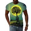Grafická trička Summer Night Scene Muži Módní trend Kreativní vzor Tričko Hip Hop harajuku Pohledná trička s 3D tiskem Topy