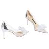 Rhinestone Transparent High Heels Pointed Stiletto Wedding Shoes Fashion Single Shoes Trend