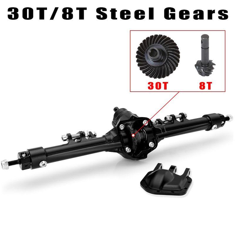 GLOBACT Aluminum Front & Rear Axles Set for 1/10 Axial SCX10 I II RC Crawler Car Upgrade Accessories