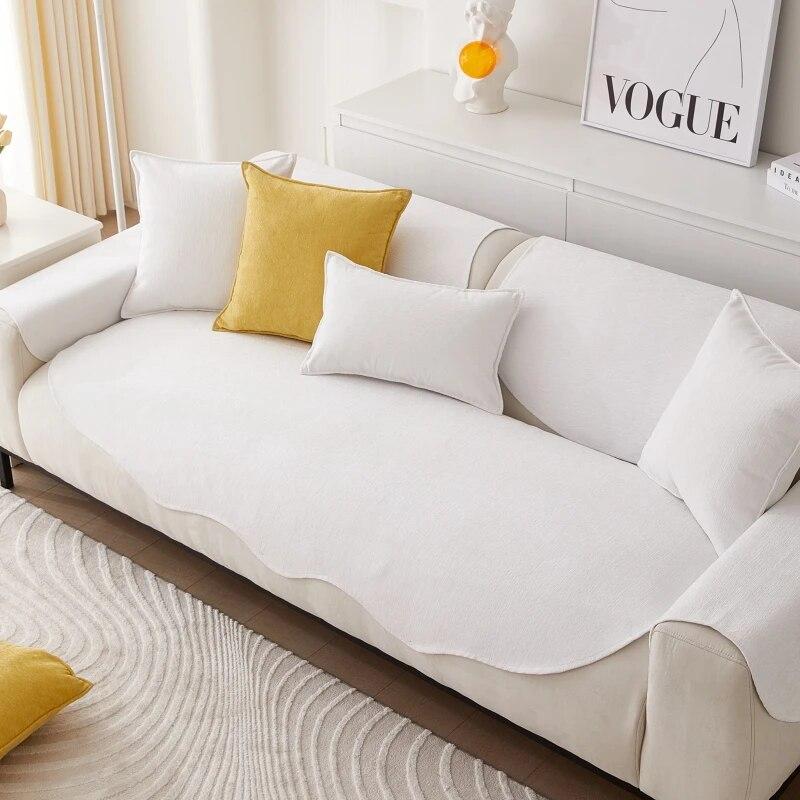 Universal Sofa Cover for Living Room Chenille L Shape Sofa Towels Mat Pet Kids Anti-slip Couch Slipcovers Area Rug Home Decor