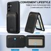 For Samsung Galaxy S24+ Magnetic Case Detachable Card Holder Leather+TPU Mobile Cover