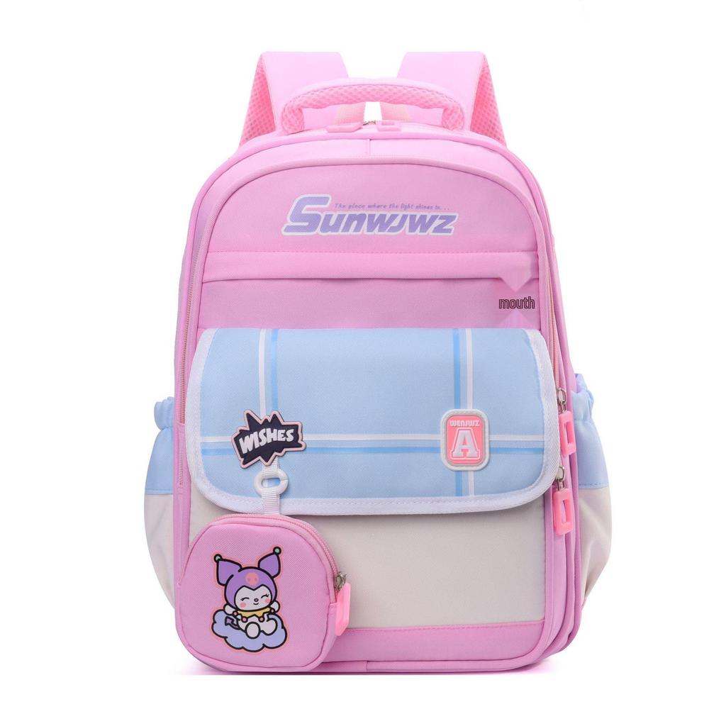 Kuromi Cartoon Schoolbag for Grade 3-6: Boys' & Girls' Casual Backpack