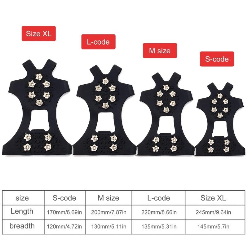 Versatiles Ice Grippers Universals Antiskid Tractions Cleats Witer Outdoor Cold Weather Footwear Accessories