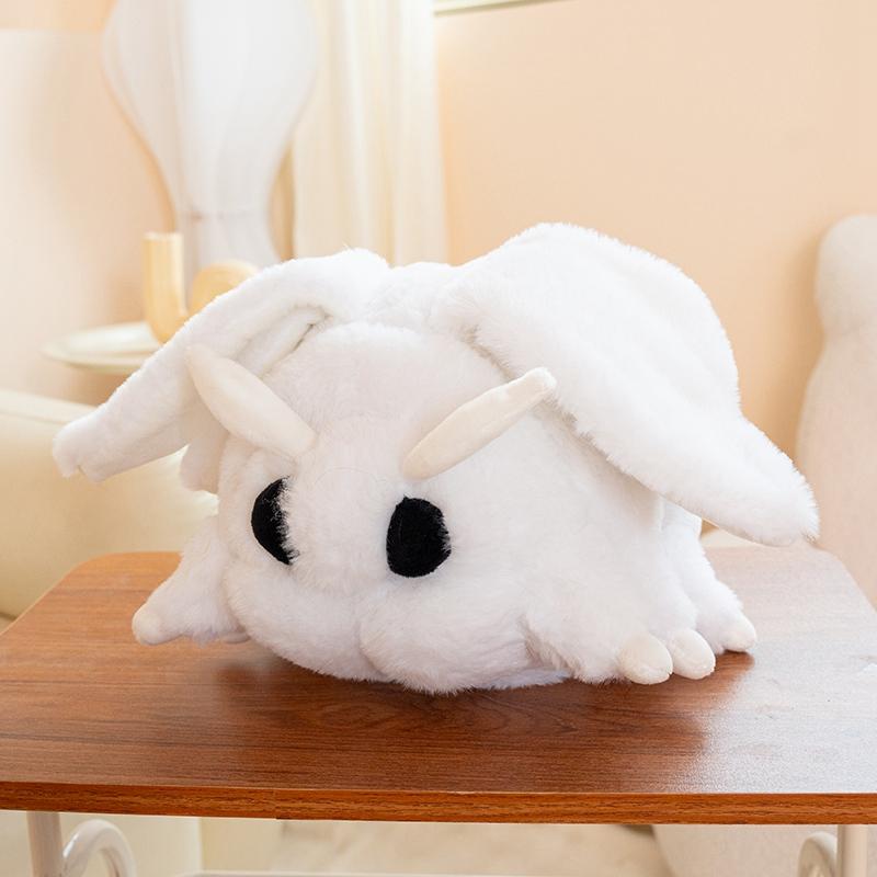 Peluche Falena Occhi Grandi Bianco Animale Soffice Carino Ali in Velluto Morbido Peluche Insetto Regalo di Compleanno Natale per Amanti degli Insetti