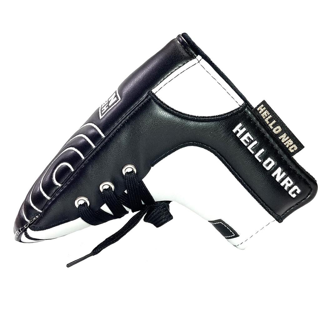 Putter-Abdeckung, Kopfabdeckung, kompatibel mit Odyssey 2 Ball, magnetischer Typ, für Mallet, kompatibel mit Scotty Cameron Odyssey, für Pin-Typ-Sneaker (Schwarz