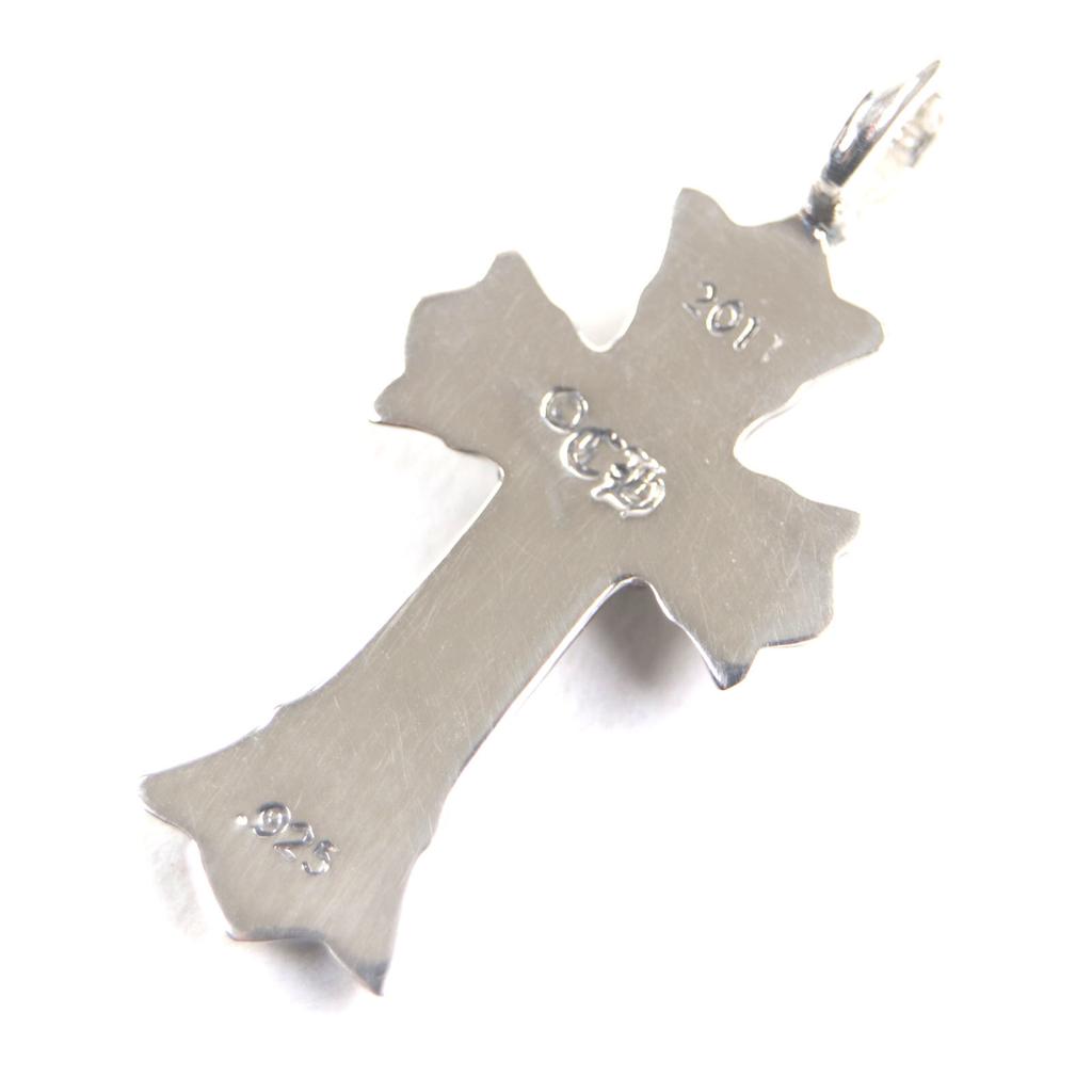 Ausgezeichneter CHROME HEARTS Anhänger DBL CH CRS Doppel-CH-Kreuz-Charm Silber 925 Gebraucht