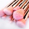 New 12 rose gold makeup brush set, plastic handle blush eyeshadow brush beauty tool