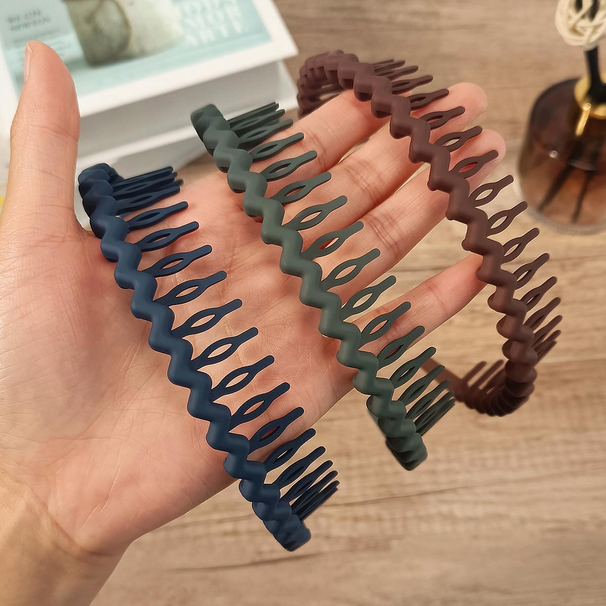 

3/9 шт. Модные нескользящие повязки для волос для женщин и мужчин, простые повязки на голову, повязки для волос для умывания лица, повязки для волос волнообразной формы, аксессуары для волос