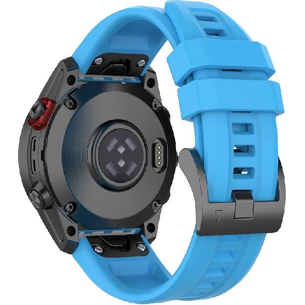 REYDA Silicone Band Compatible for Garmin Fenix 8 43mm, 20mm Quick Fit Watch Band Soft Breathable Silicone Bracelet Sport Wristband Replacement Band