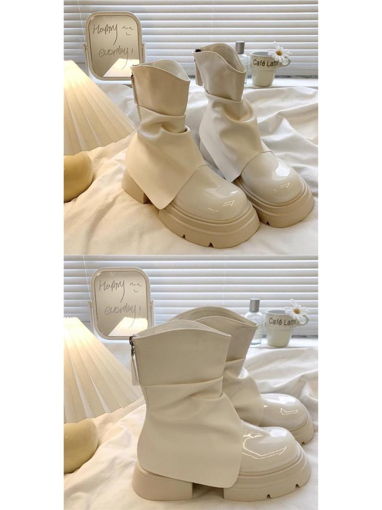 Sense Damen Plateau Stiefeletten mit dicker Sohle, höhenverstärkender Retro Martin Stil für den Herbst