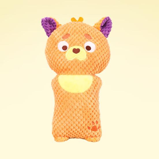 Squeaky Dog Toys for Small Dogs and Puppies Cartoon Shape Chew Toy Corn Velvet Interactive Chew Toy for Teeth Cleaning and Oral Care