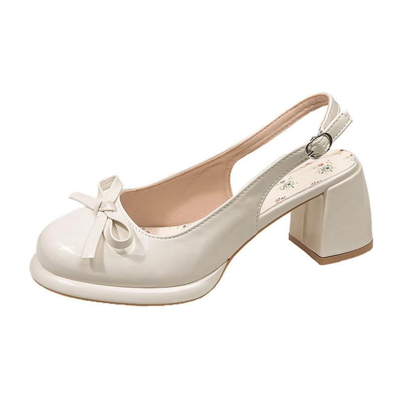 Women's High-heel Sandals Fashion Thick Heel Butterfly-knot Women Sandals  Summer Ladies Outdoor Gladiator Sandalias