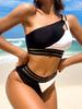 Sexy Leopard Swimwear One Pieces Swimsuit for Women 2022 High Waist Bikini Set Female Beach One Shoulder Swimming Bathing Suits