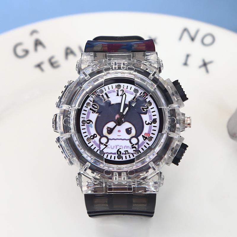 Montre électronique Ku Luo Mi pour filles, avec affichage de l'heure et fonction phosphorescente : cadeau idéal pour un anniversaire à la maternelle