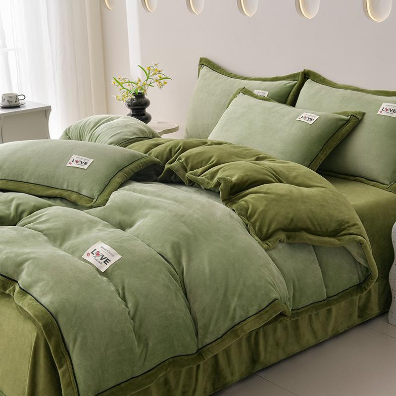 Four-Piece Set Of High-Gram Milk Fleece,4-Pcs Set Of Thickened Milk Fleece,4-Pcs Set Of Maternal And Infant Grade Farley Fleece, Class A