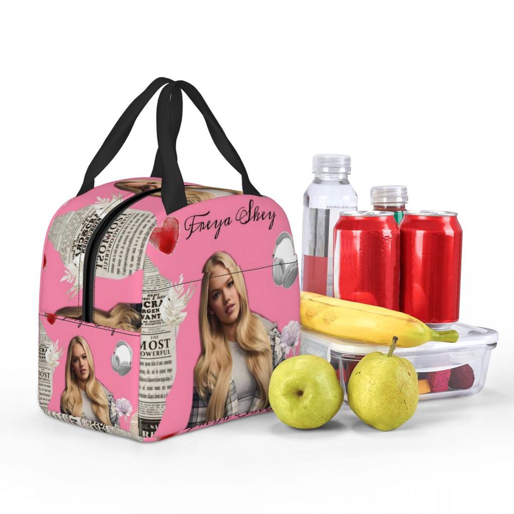 Freya Skye Singer Tour 2026 Thermal Insulated Lunch Bag for Travel Portable Food Container Bags Cooler Thermal Lunch Boxes