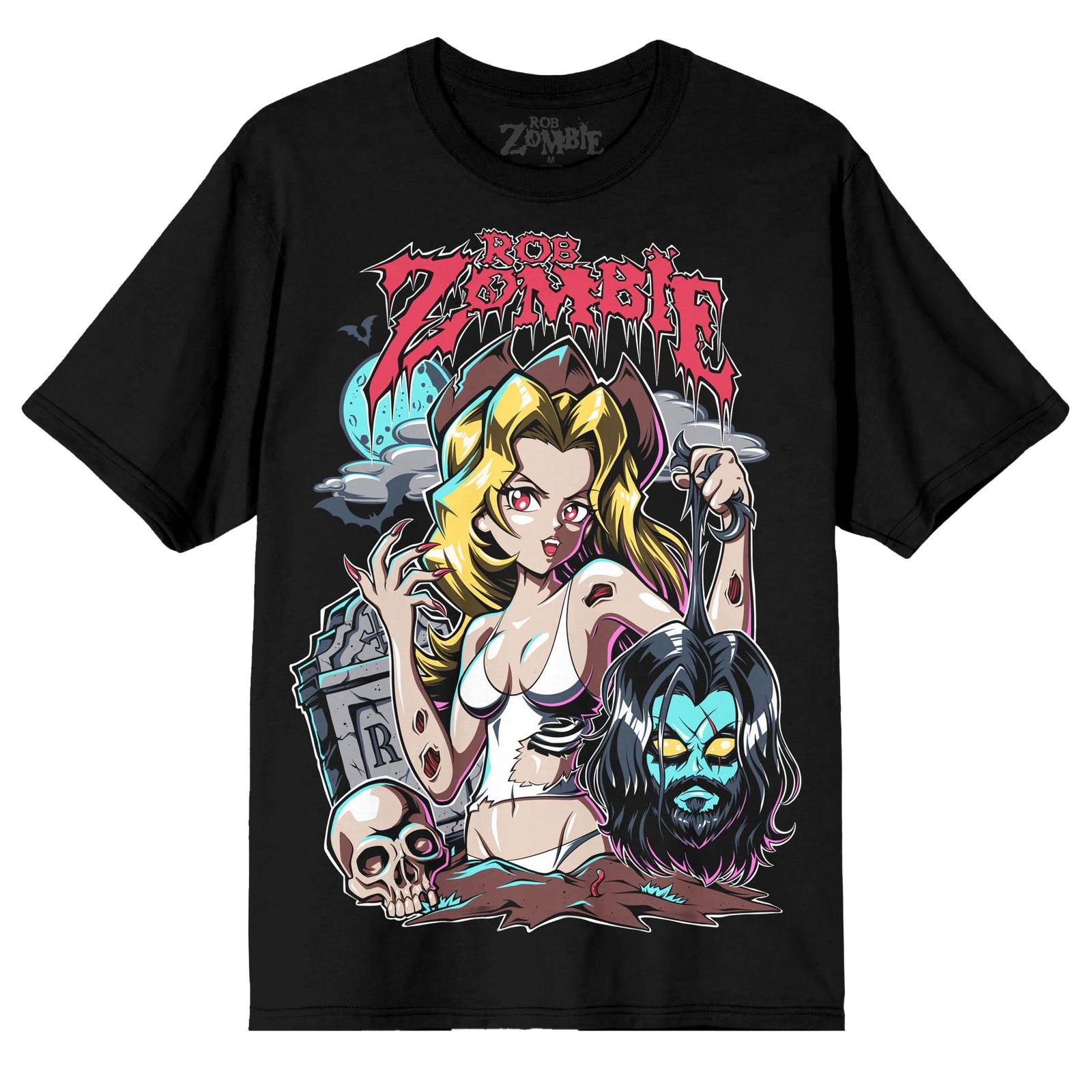 Men s Rob Zombie Beheaded Anime by JPTRONWALKER (Black) (Rockabilia Exclusive) M