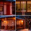 Letmy Christmas Decoration Outdoor Solar Waterproof Ladder Santa 10 Lighting 1500mAh High Capacity LED Illumination Outdoor Solar Illumination Rope