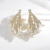 Earrings Jewelry Exaggerated Full Rhinestone Tassel For Women Summer