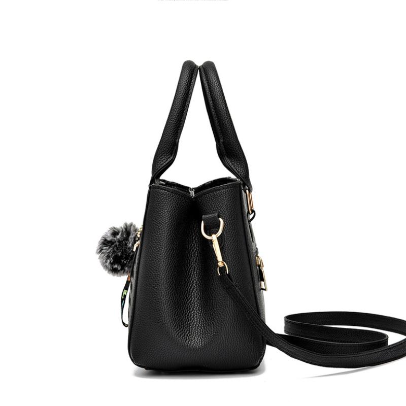 8 Colors Portable Women's Bag Fashion Embroidered Thread Large-capacity Women's Bag Shoulder Bag Hair Ball Pendant Portable Small Bag