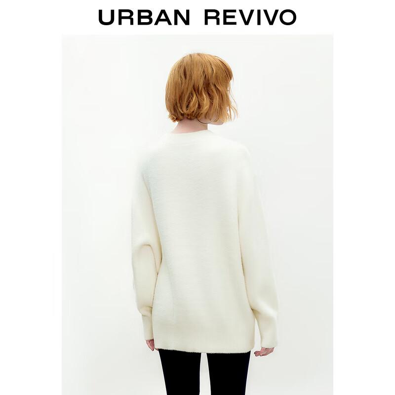 UR Women's 2024 Spring Textured Boat Neck Loose Knit Top