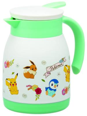 Skater Vacuum Stainless Steel Tabletop Pot Wide Mouth Pitcher Thermos 600ml Pokemon Antique Insulated/Cold-Preserving Double-Walled VSP6-A
