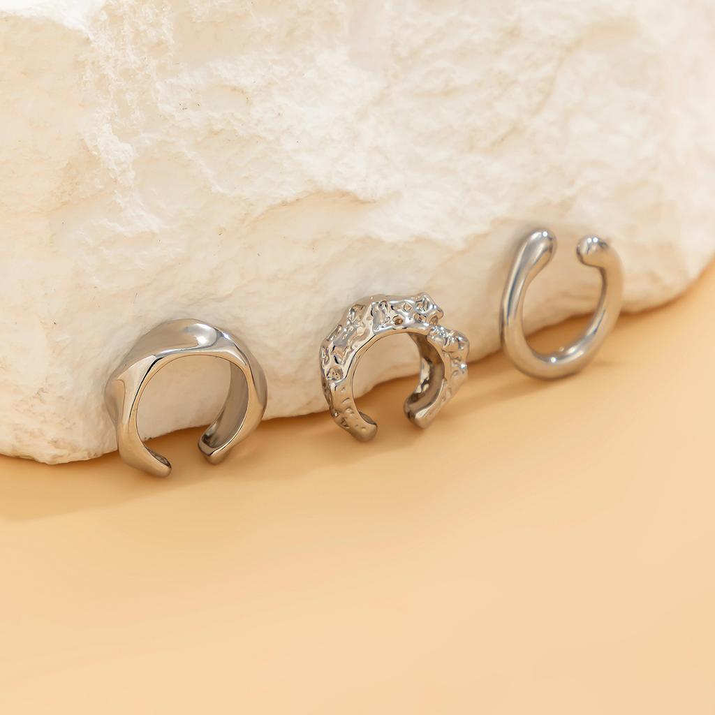 Alloy Ear Cuff Earring Fashion Jewelry Party Ear Clip C-Shape Clip Fake Cartilage for Women Hip Hop Punk 3pcs/set  Unique