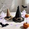 Leichte Kostüm Kopfbedeckung Handgewebter Hexenhut, Gotisches Zauberer Kopfstück für Halloween Langlebige Gewebte Hexerei Dekoration Party, Gruselige Tischdekoration