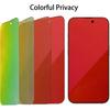 2 Pack Anti-Blue Privacy Tempered Glass for iPhone 13 Pro / 13 / iPhone 14 /iPhone 16e Anti-Spy Screen Protector Film Gradient Colorful 6.1 inch